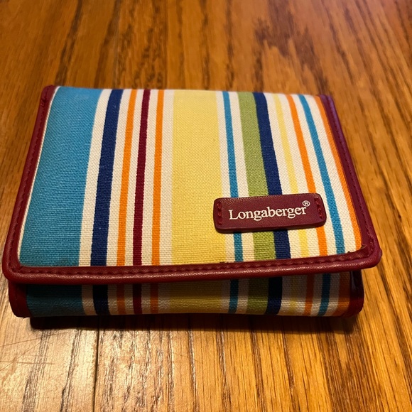 Longaberger Multicolor Striped Wallet - Picture 1 of 6